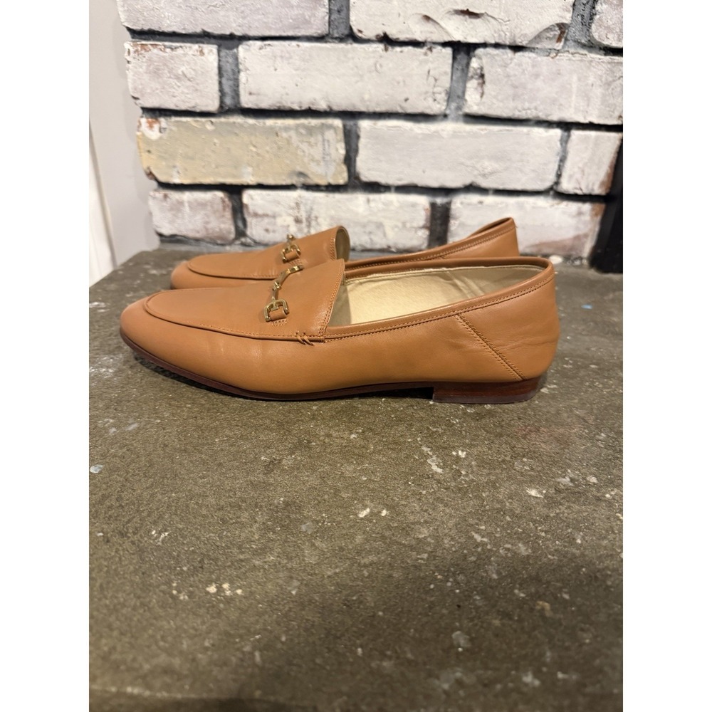 Sam Edelman Ethan Shoes Mens 9.5 Light Leather Brown Slip On Casual Penny Loafer